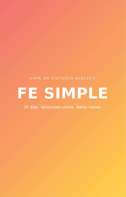 Portada de Fe Simple para Niños: Guía de estudio bíblico para niños
